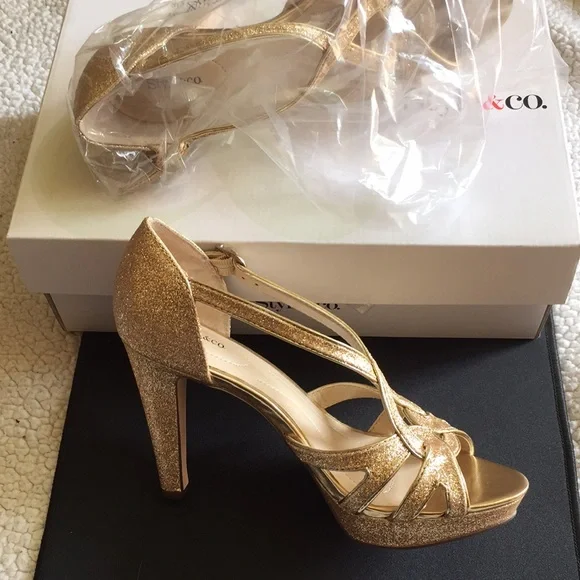 Style & co. Selina gold high heels - Picture 6 of 9